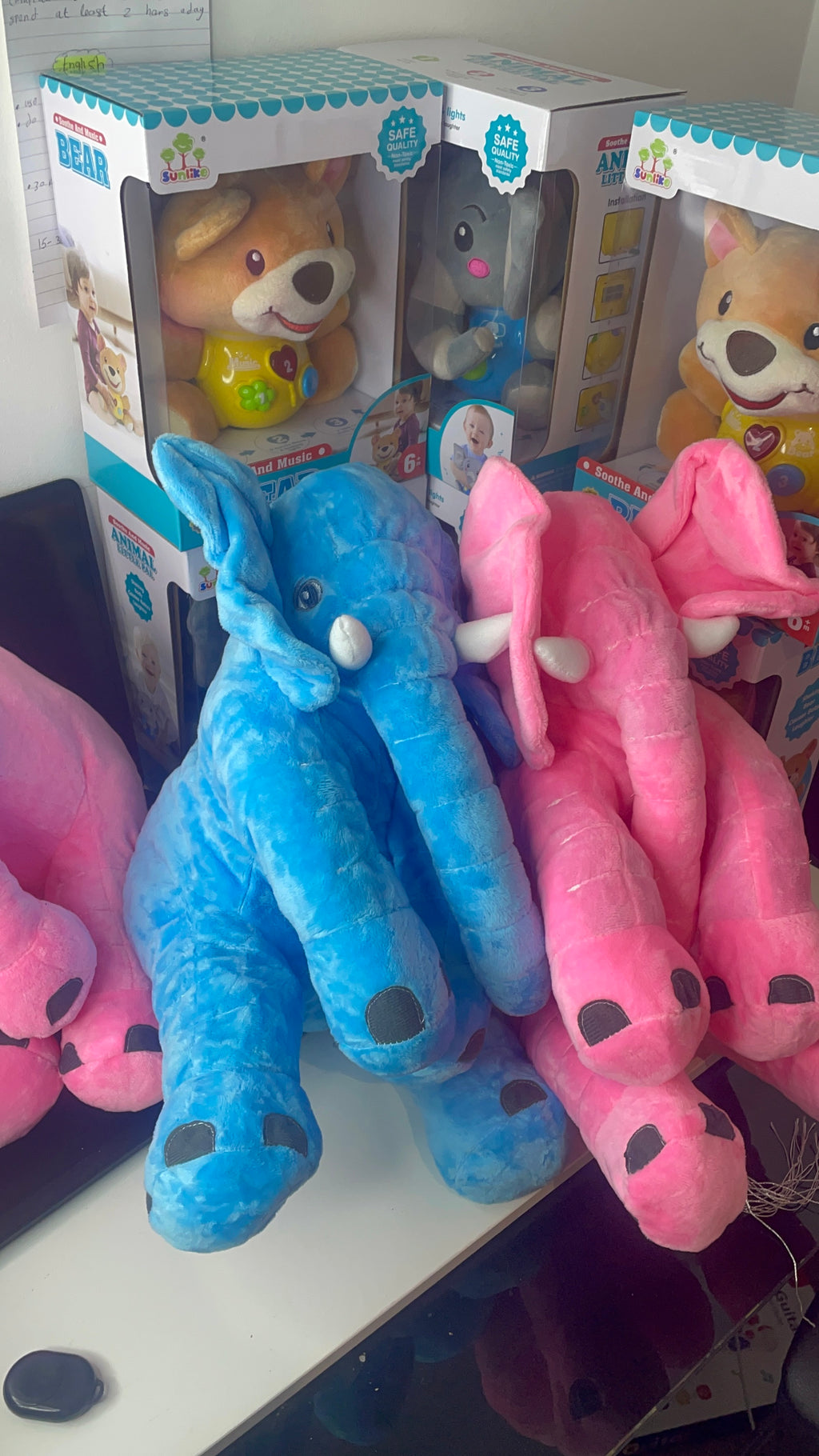 Plush Toy Animal Elephant Toy Soft Baby Pillow Gray Plush