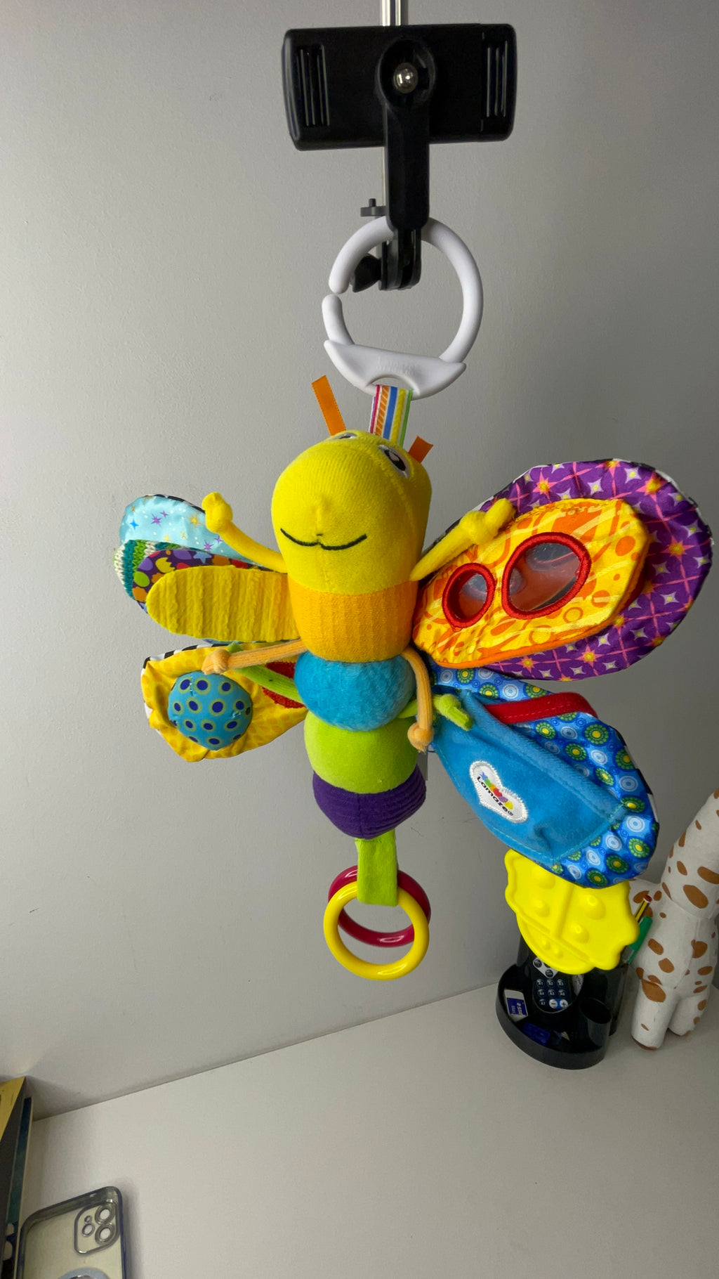 Hanging Toy Baby Stroller or Bed Toy Ring Inside Plush Educational Toy