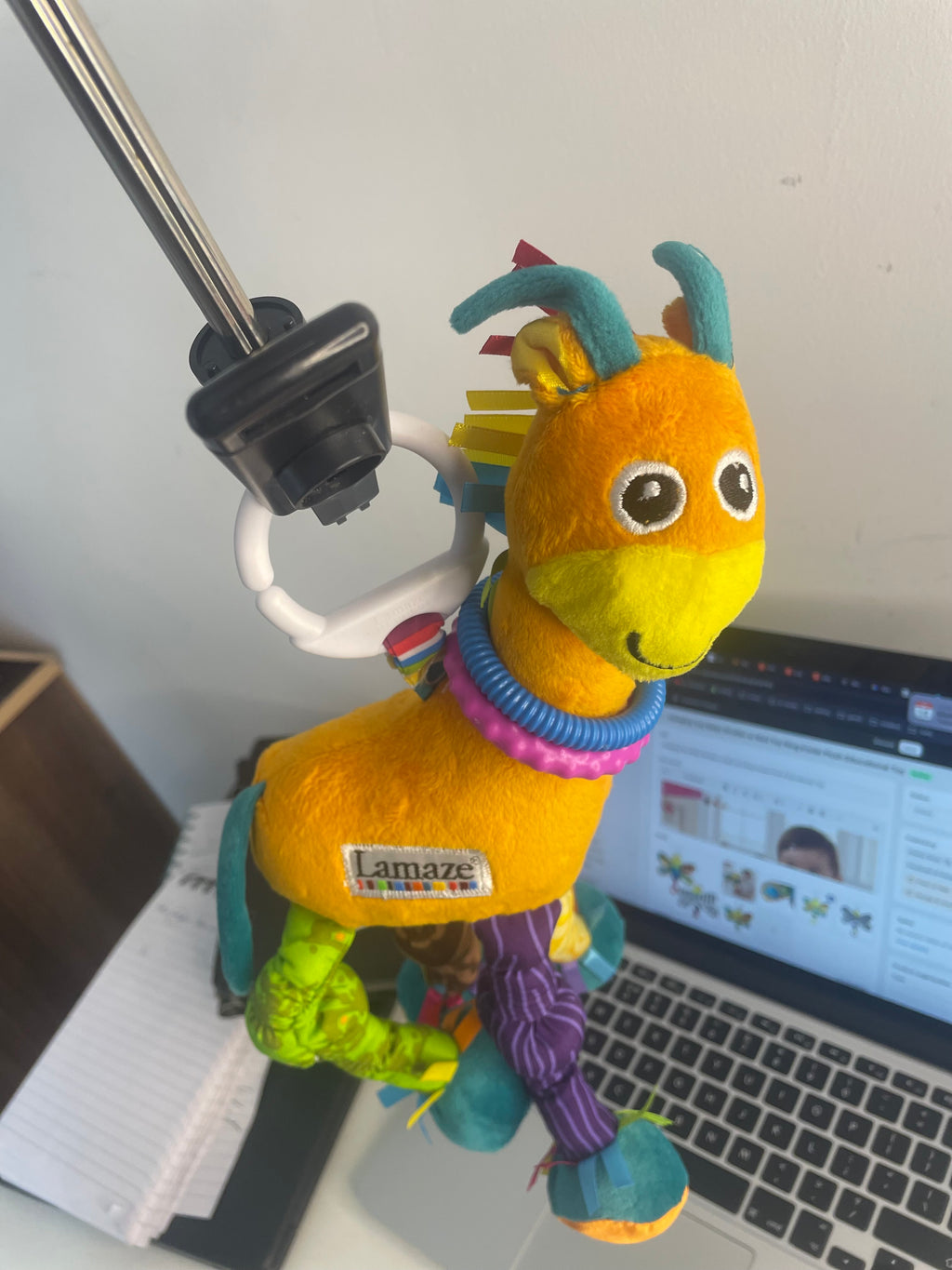 Hanging Toy Baby Stroller or Bed Toy Ring Inside Plush Educational Toy