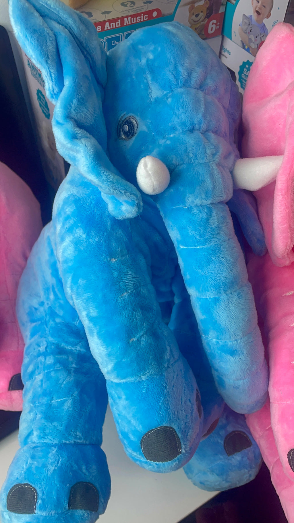 Plush Toy Animal Elephant Toy Soft Baby Pillow Gray Plush