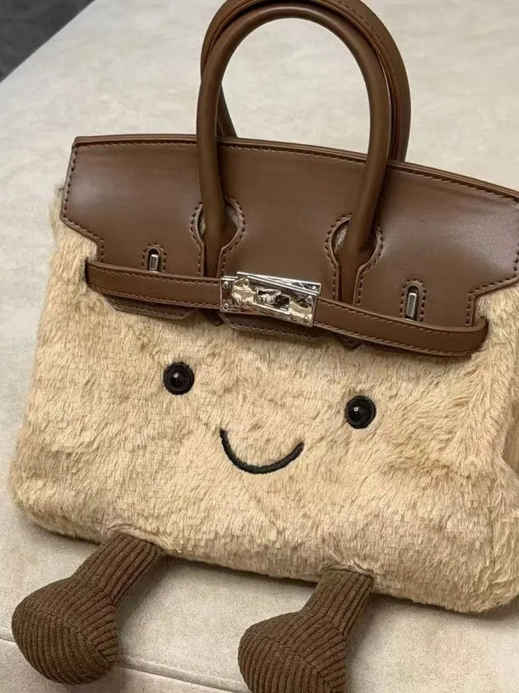 Chic Cartoon Fur Handbag