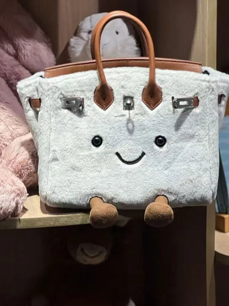Chic Cartoon Fur Handbag