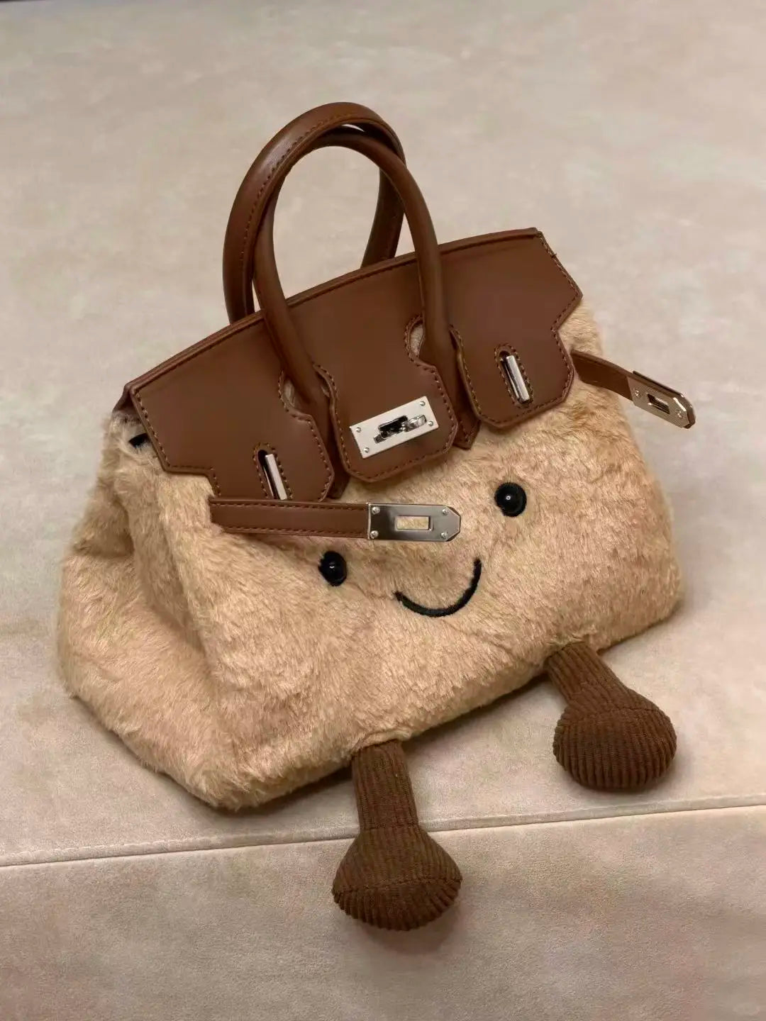 Chic Cartoon Fur Handbag