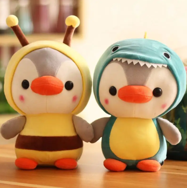 Cute plush Penguin in costume