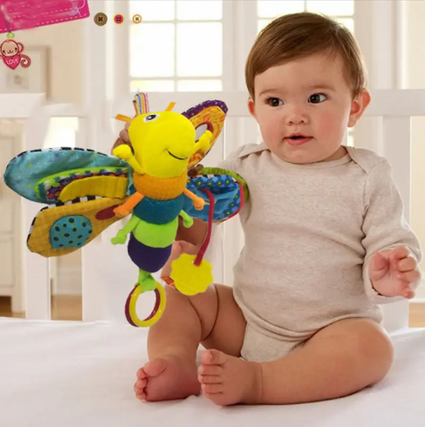 Hanging Toy Baby Stroller or Bed Toy Ring Inside Plush Educational Toy