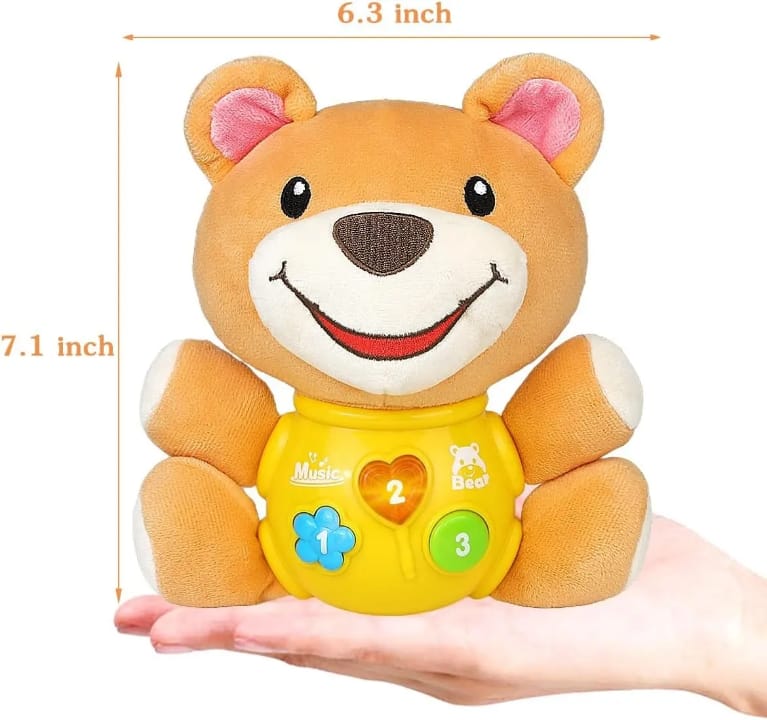 Plush Musical Cute Cartoon Bear Stuffed Toys Baby Soothe