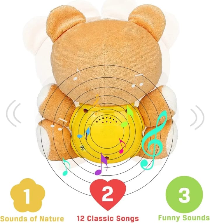 Plush Musical Cute Cartoon Bear Stuffed Toys Baby Soothe