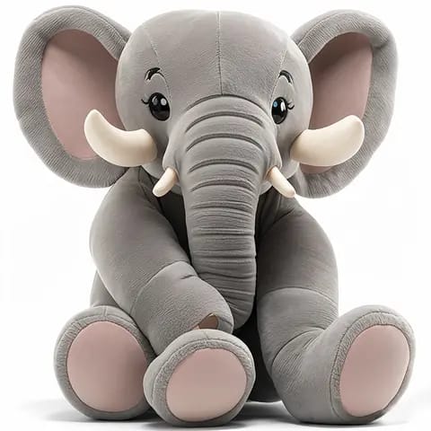 Plush Toy Animal Elephant Toy Soft Baby Pillow Gray Plush