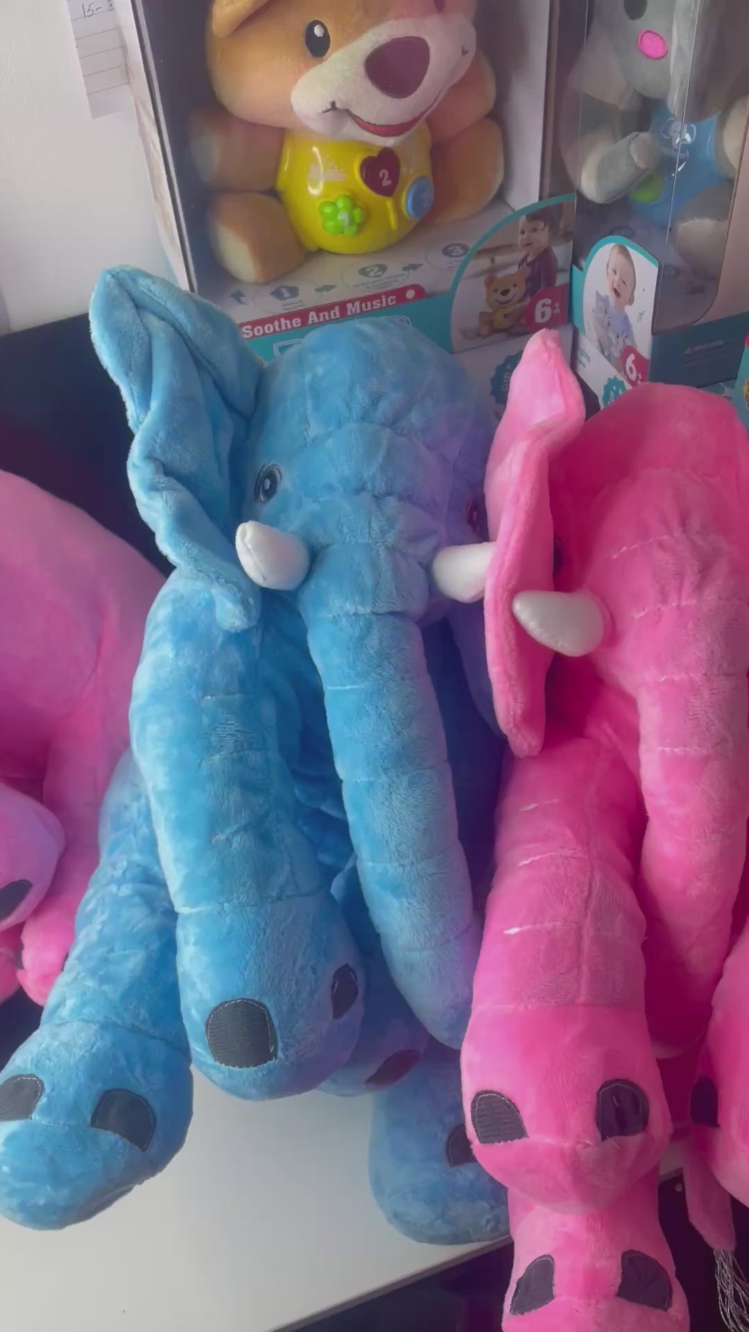 Plush Toy Animal Elephant Toy Soft Baby Pillow Gray Plush